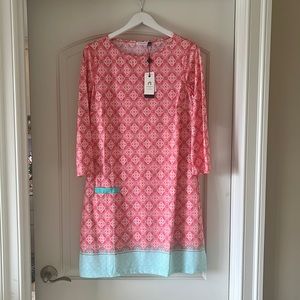 Cabana Life shift dress. Color: Coral Tides. Size: Large